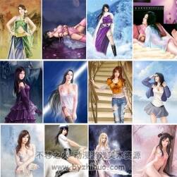 網(wǎng)絡(luò)小說封面合集 女性插圖 誘紅樓古風(fēng)CG插畫