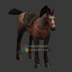 棕色馬坐騎 Max模型