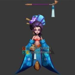 煙斗 美女 女妖 模型