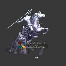 殘破的石像模型