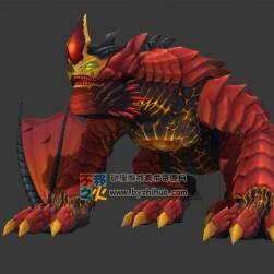 惡龍怪 巨顎熔巖龍 怪物 Max模型