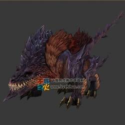 兇猛的尖牙利爪怪物 Max模型 三邊面