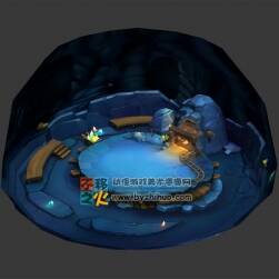 卡通水晶寶石礦洞