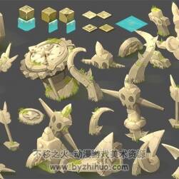 dofus Q版場景小物件 PSD分層 修圖專用