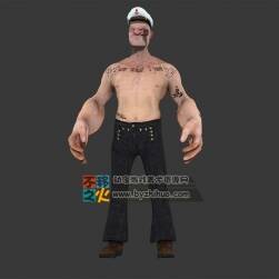 猛男 壯漢 大力水手模型