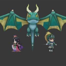 韓國Q版角色 飛龍 公主 衛(wèi)兵模型