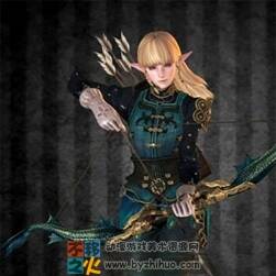 古裝 精靈 女弓手模型