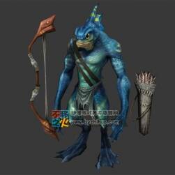 弓手 魚(yú)人法師模型