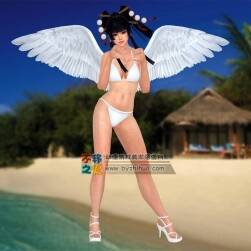 比基尼美女天使翅膀 OBJ模型