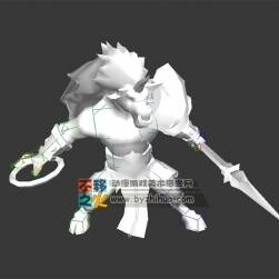 獨角 牛戰(zhàn)士  鎧甲 白模 模型