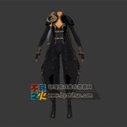 黑色風衣女體外觀模型