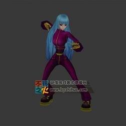 運動服 藍發(fā)女孩模型