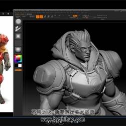 AAA級別 科幻風格游戲角色 Zbrush完整制作案例視頻教程