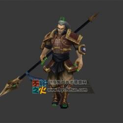 白發(fā) 戰(zhàn)士 武士 中年 槍兵 鎧甲 模型