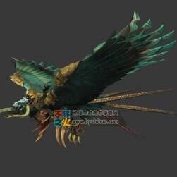 綠色大鳥坐騎 騎乘怪物模型