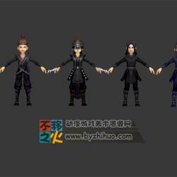 卡通 黑衣 蒙面 刺客 模型