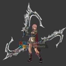 最終幻想 lighting 雷霆 max源文件 全套動(dòng)作 游戲角色模型