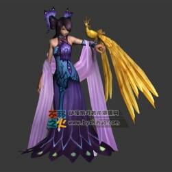 御獸師 紫衣古裝女孩與寵物 Max模型