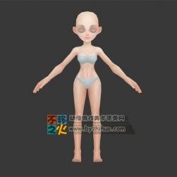 卡通 女 標準體型 模型