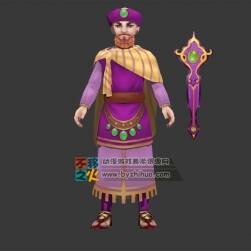卡通 異域 波斯 長老 法師模型