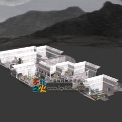 像迷宮的建筑群模型