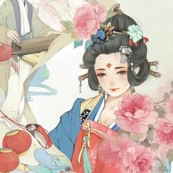 中國古風(fēng)小清新少女插畫鑒賞