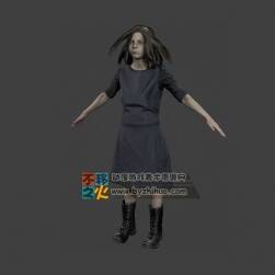 次世代連衣裙小女孩模型