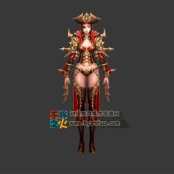 美女 性感 海盜 船長 模型