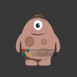 3D渲2D 卡通 可愛 獨(dú)眼怪