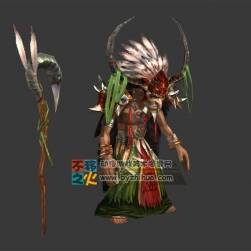 老頭 長(zhǎng)老 部落 祭祀 模型