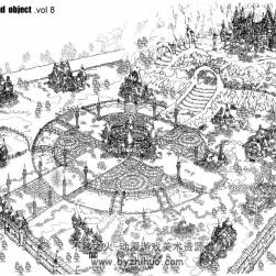 韓國美術(shù)大神 游戲場(chǎng)景線稿資源