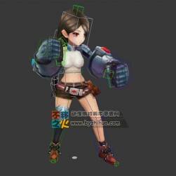 拳擊 少女 蘿莉 機(jī)械拳頭 模型