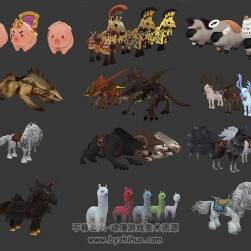 超萌Q版 精品手繪13種坐騎模型