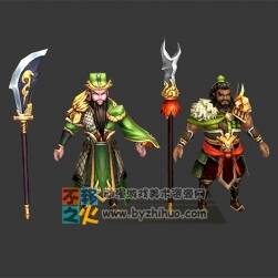 三國(guó) 卡通 關(guān)羽 張飛 模型