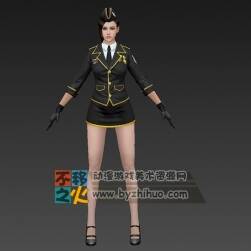 美女 制服 警察 模型