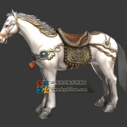 五種顏色的馬匹 Max模型