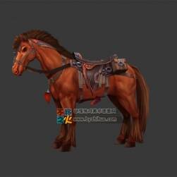 汗血寶馬一匹 MAX模型 三邊面
