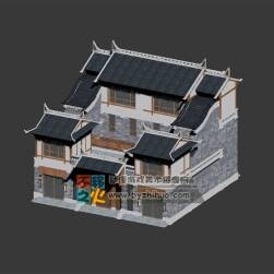 中國風(fēng)別墅模型
