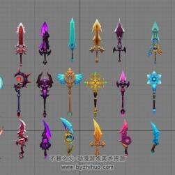 24個精品Q版風格武器模型