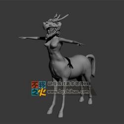 女人馬 3D模型 高模
