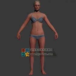 次世代金發(fā)女內(nèi)衣模型