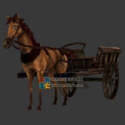 馬和馬車 Max模型