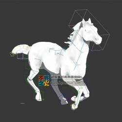 奔騰的馬 Max模型 不含貼圖