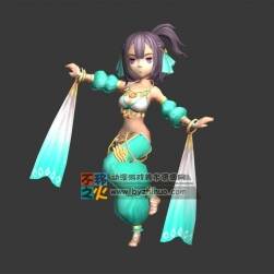 短發(fā) 美少女 舞姬 舞娘 法師 模型