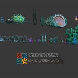 海底龍宮場景道具模型