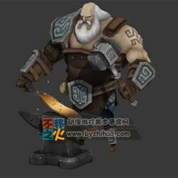 老頭 鐵匠 光頭 模型