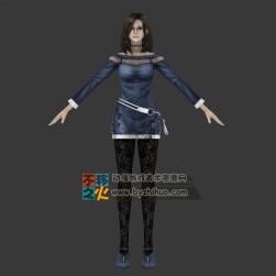 黑發(fā) 美女 御姐 3d模型下載