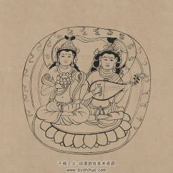 敦煌石窟壁畫線稿圖參考 132P