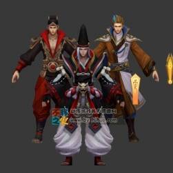 王者榮耀 狄仁杰[錦衣衛(wèi)][陰陽師][斷案大師] 3款皮膚模型