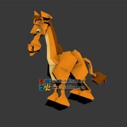 簡化版卡通長頸鹿 Max模型